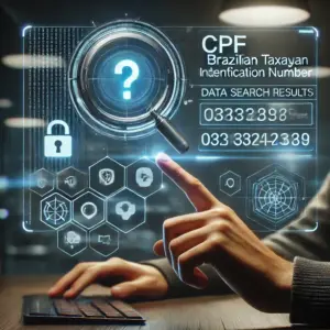Representação visual da tecnologia de IA na busca por telefones via CPF.